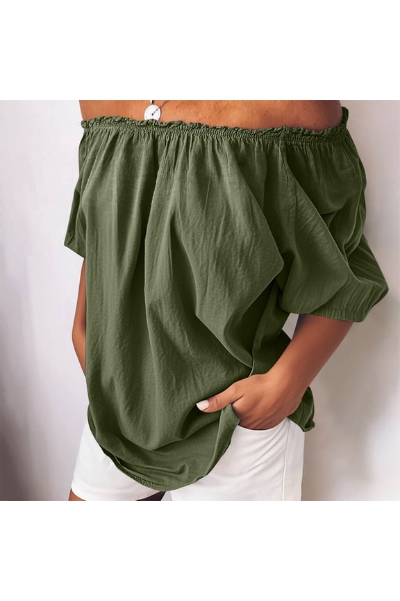 Womens Peasant Tops Off The Shoulder Long Lantern Sleeve Renaissance Shirts Vintage Casual Loose Cotton Linen Blouse