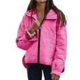 thumbnail image 1 of DAFPZW Womens Quilted Pullover Puffer Jacket Winter Warm Packable Lightweight Outwear Oversized Long Sleeve Hooded Coats with Pocket, 1 of 9