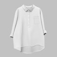 thumbnail image 1 of DAFPZW Womens Shirts Solid Color Long Sleeve Lapel Shirts Button Tops with Pockets 2026 Casual Spring Tops, 1 of 5