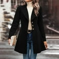 thumbnail image 1 of DAFPZW Wool Coats for Women Fall Winter Trench Coat Peacoat Long Tweed Blazer Jackets Outwear, 1 of 9