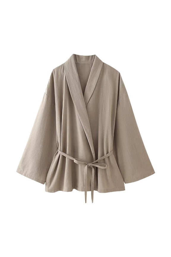 Wrap Coat for Women 2025 Elegant Long Sleeve V Neck Trendy Casual Fall Outerwear Jackets with Pockets