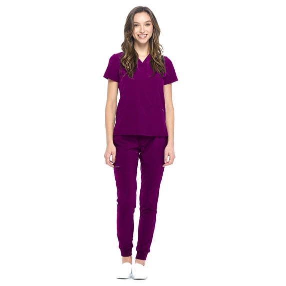 DAGACCI V-Neck 4-Way Stretch Jogger Scrub Set (Men's or Women's)