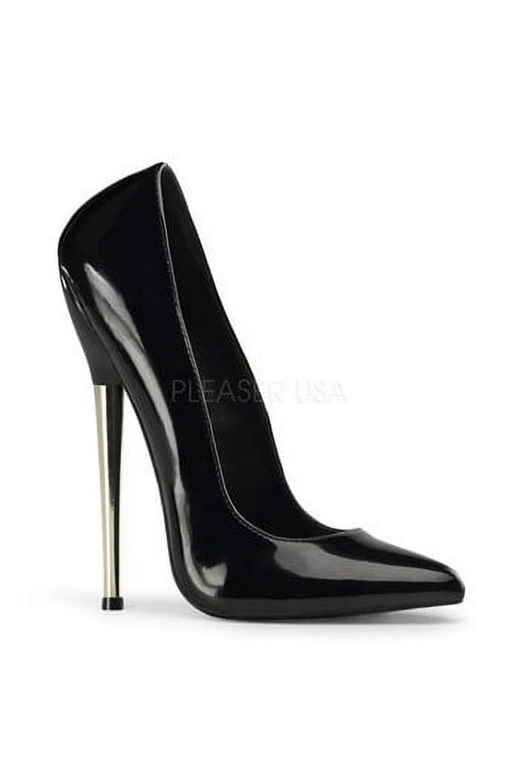 DAGGER-01, 6 1/4" Solid Brass Heel Plain Pump Shoes