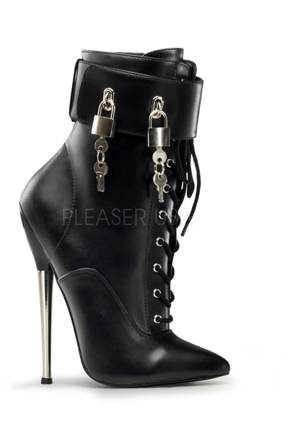 DAGGER-1023, 6 1/4" Solid Brass Heel Ankle Boot