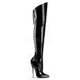 thumbnail image 1 of DAGGER-3060, 6 1/4" Solid Brass Heel Back Lace-Up Thigh Boot, 1 of 2
