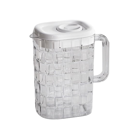 DAILIHIVE 2 Liter Large Capacity Water Pitcher, Simple White or Yellow Pitcher, Refrigerator Drink Dispenser, Fruit Tea Beverage Carafe, Durable Plastic Pitcher, Practical Kitchen Utility Gift