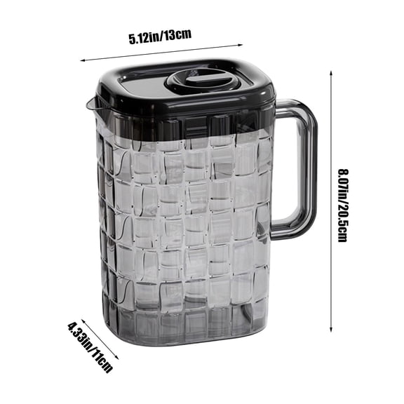 DAILIHIVE 2 Liter Large Capacity Water Pitcher, Simple White or Yellow Pitcher, Refrigerator Drink Dispenser, Fruit Tea Beverage Carafe, Durable Plastic Pitcher, Practical Kitchen Utility Gift
