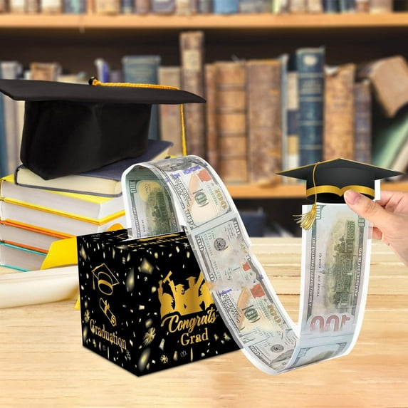 DAILIHIVE 2025 Graduation Money Box For Cash Gift,Funny Graduation Gifts For Boys&Girls High School College,Surprise Money Holder For Grads With 30Pcs OPP Bag And 10 Greeting Card,A Surprise Gifts