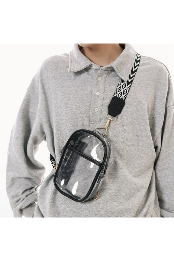 Clear Sling Bag,Small Backpack Men,Backpack Purse for Women,Transparent PVC Shoulder Crossbody Bag Style Trend Casual PVC Small Shoulder Chest Bag Beach Crossbody Bag