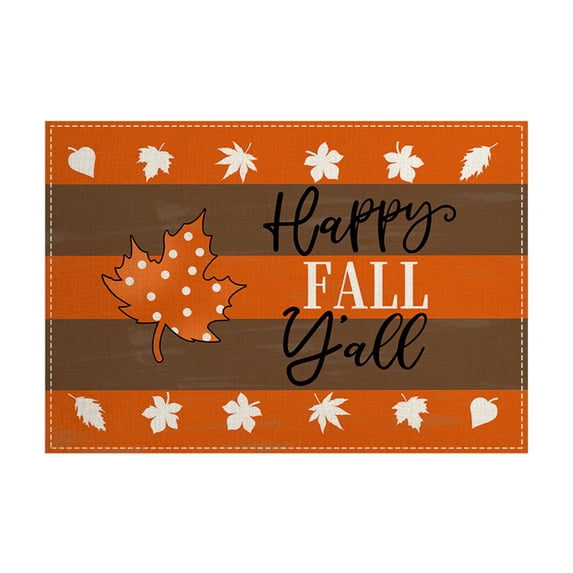 DAILIHIVE Fall Themed Placemats with Insulation Layer, Multicolor Printed Table Mat for Kitchen and Dining, Seasonal Home Decor, Thoughtful Thanksgiving Gift Idea