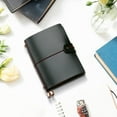 thumbnail image 1 of DAILIHIVE Notebook Leather Life Notebook Travel Diary Notebook,Easy To Carry And Use,Sketching Or Habit Tracking,4.1 x 5.3 in,Hardcover,Pocket Notebook, 1 of 7