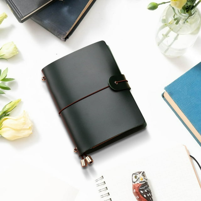 DAILIHIVE Notebook Leather Life Notebook Travel Diary Notebook,Easy To Carry And Use,Sketching Or Habit Tracking,4.1 x 5.3 in,Hardcover,Pocket Notebook