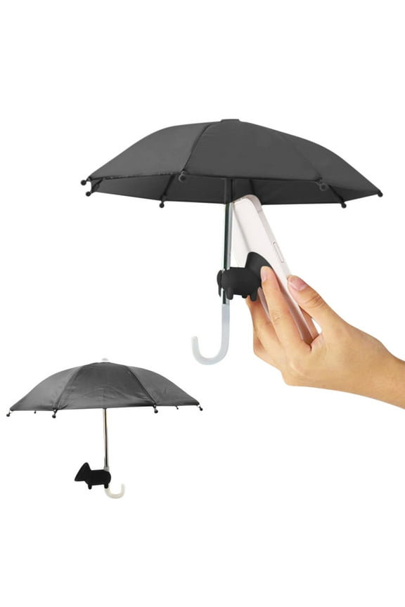 Phone Umbrella,Mini Umbrella,Phone Umbrella Suction Cup Stand – Umbrella for Phone with Universal Adjustable Phone Holder,For Phone Suitable For Outdoor Mobile Phones To Sun&Rain