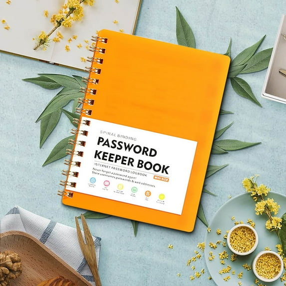 DAILIHIVE Pocket Notebook,Mini Size Password Book A6 Loose Leaf Notebook With Thickened Skin Feel Notebook,4.25 x 5.71 in,Hardcover,Spiral Notebook