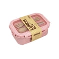 thumbnail image 1 of DAILIHIVE Straw Japanese Style Bento Box,Popular Lunch Box Plastic Microwave Oven Lunch Box Low Lunch Box For Office Workers,Toddler Lunch Box For Daycare, 1 of 7