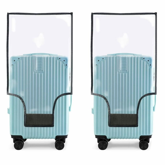 DAILISHA 2 Pack Luggage Covers for Suitcase,Suitcase Covers,Clear Pvc Luggage Protectors,Ransparent Travel Suitcase Wrap,Protective Cover Case for 20 24 28''30" Wheeled Luggage