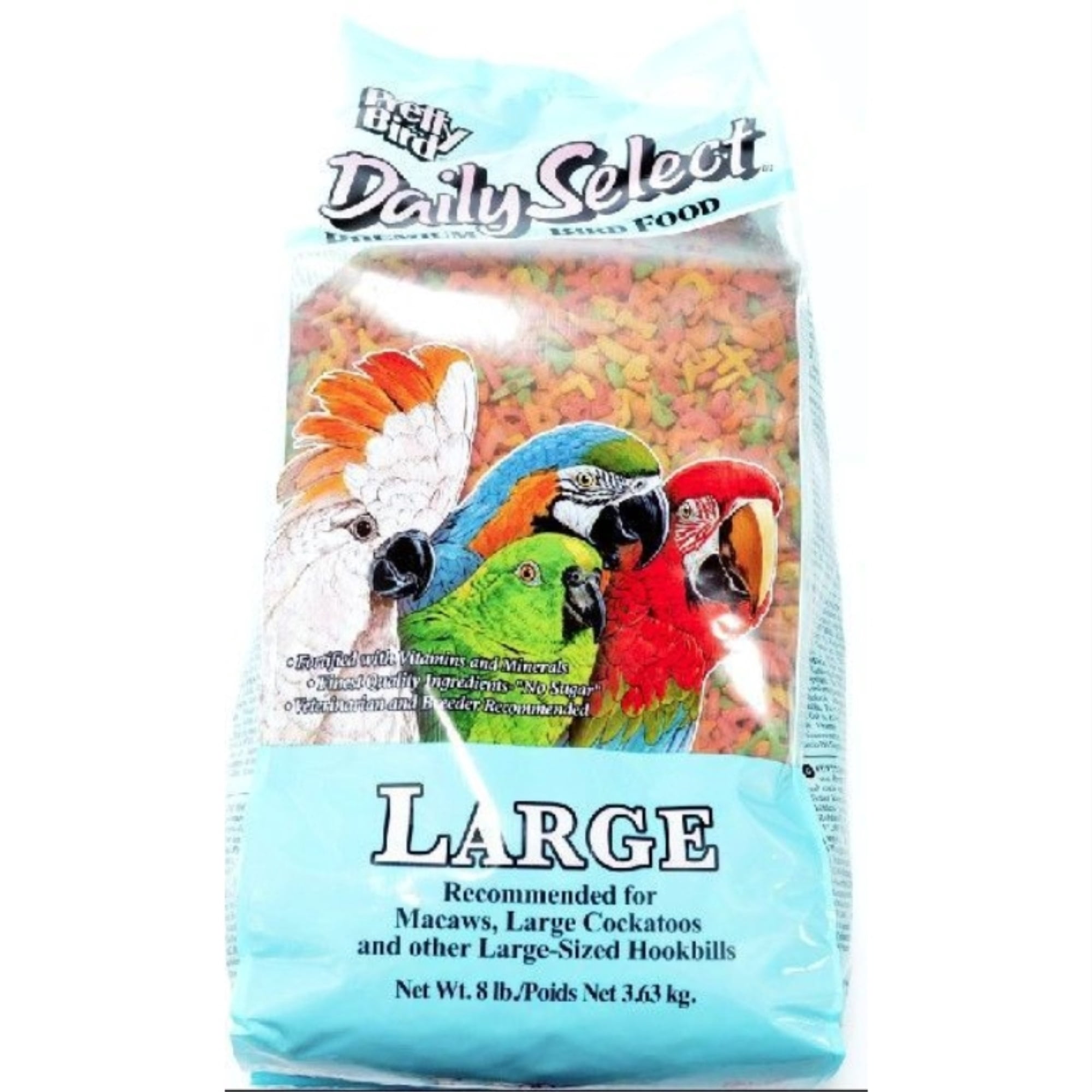 pretty bird international bpb79118 20-pound daily select premium bird food, large