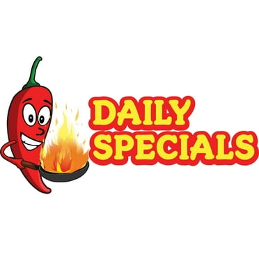 DAILY SPECIALS 12" Concession Decal sign cart trailer stand sticker equipment