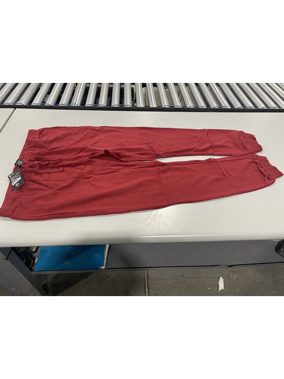 FRENCH TERRY CASUAL JOGGER SWEATPANTS - SIZE: 2XL - RED