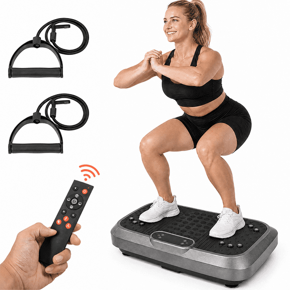 DAILYLIFE Vibration Plate Exercise Machine Fitness Platform Body Vibrating Board, 450 Lbs Capacity Shake Platform with Remote for Women Men