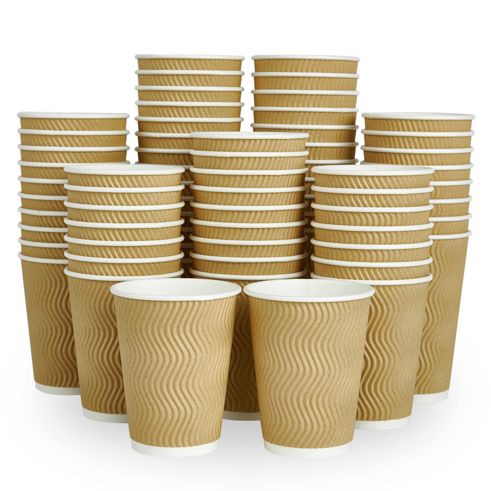 DAILYPACK 12 OZ Coffee AIF9 Cups, 80 Count Insulated Ripple Wall Paper ...