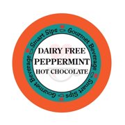 DAIRY-FREE, VEGAN | Peppermint Hot Chocolate, Single-Serve Gourmet Dairy-Free Hot Cocoa Pods for Keurig K-cup Brewers