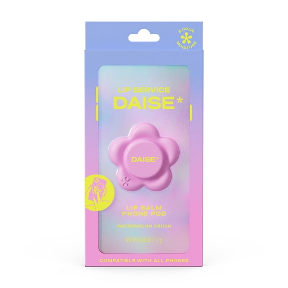 DAISE Lip Service Lip Balm Phone Pod Watermelon Crush, With Vitamin E and Shea Butter,1.7 g