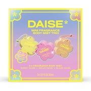 DAISE Mini Fragrance Body Mist Trio + Stickers - Sunny DAISE, Hello DAISE, Glaze DAISE