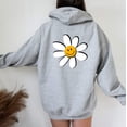 thumbnail image 1 of DAISY SMILEY FACE Graphic Unisex Fleece Hooded Sweatshirt, 1 of 4