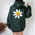 thumbnail image 1 of DAISY SMILEY FACE Graphic Unisex Fleece Hooded Sweatshirt, 1 of 4