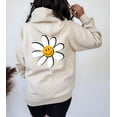 thumbnail image 1 of DAISY SMILEY FACE Graphic Unisex Fleece Hooded Sweatshirt, 1 of 5