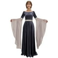 thumbnail image 1 of DAIZBELLA Renaissance Dress for Women Retro Velvet Gown Medieval Dress, M, 1 of 10