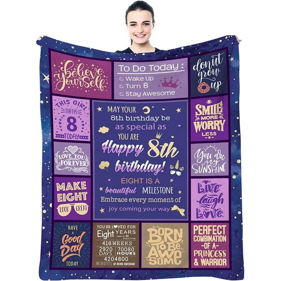 DAJU 10 Year Old Girl Gift Ideas Blanket Gifts for 10 Year Old Girl 10th Birthday Decorations for Girl 10 Year Old Girl Birthday Gifts Best Gifts for 10 Year Old Girls(30*40inch)