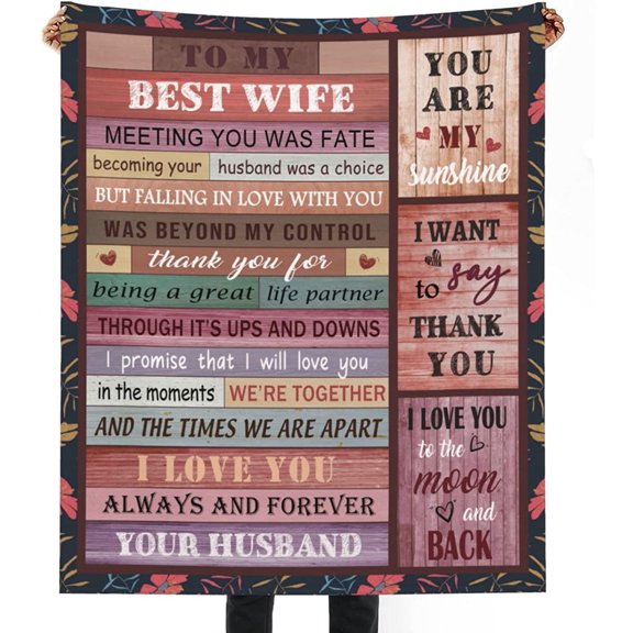 DAJU Blanket for wife from husband(40*50inch)