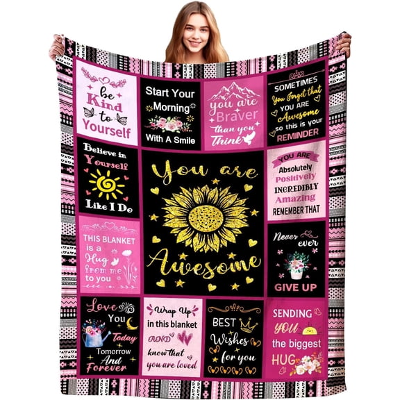 DAJU Cat Mom Blanket Cat Mom Gifts Cat Lover Gifts for Women Adults Cat Mom Gifts for Women Birthday Best Cat Mom Blanket Christmas Mother's Day Decor(50*60inch)