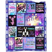 DAJU Cheerleader Blanket Gifts for Girls Cheer Blanket Gifts for Teens Girls Cheerleading Blanket Gift for Cheer Stuff Cheer Blanket ches Gifts for Cheerleaders Cheer Team(50*60inch)