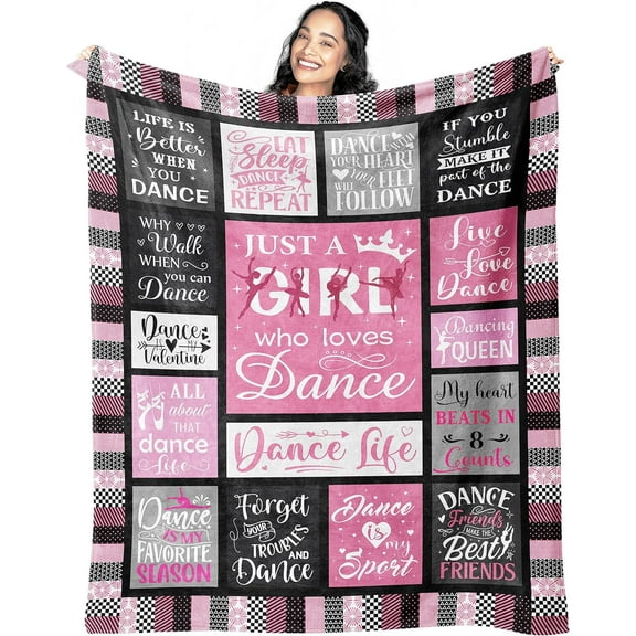 DAJU Dance Gifts Dance Recital Gifts for Girls Dancer Gifts for Girls Teens Dance Gifts for Teacher Ballerina Gifts Gifts for Dancers Dance Stuff Dancing Blanket(30*40inch)
