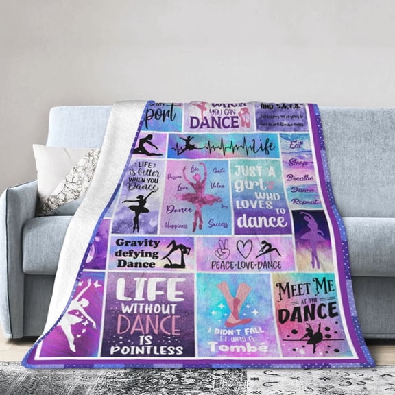 DAJU Dance Teacher Gifts Throw Blanket Soft Fuzzy Fleece Blanket For Couch Bed Living Room Decoration(40*50inch)