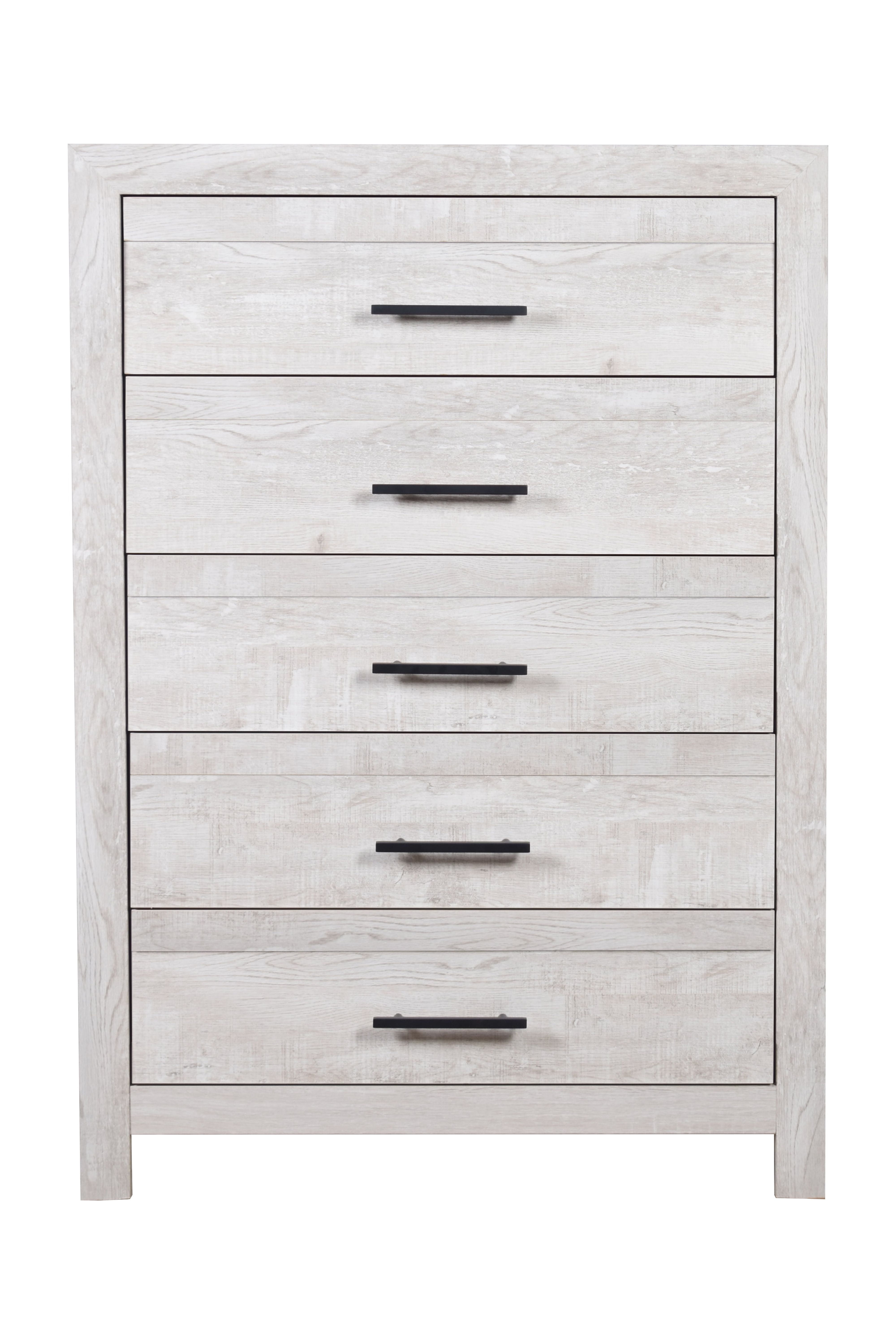 DAJU Denver Modern Style 5-Drawer Chest Made with Wood in Natural