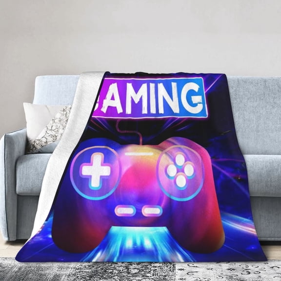 DAJU Gaming Throw Blanket Soft Fuzzy Fleece Blanket For Couch Bed Living Room Decoration(40*50inch)