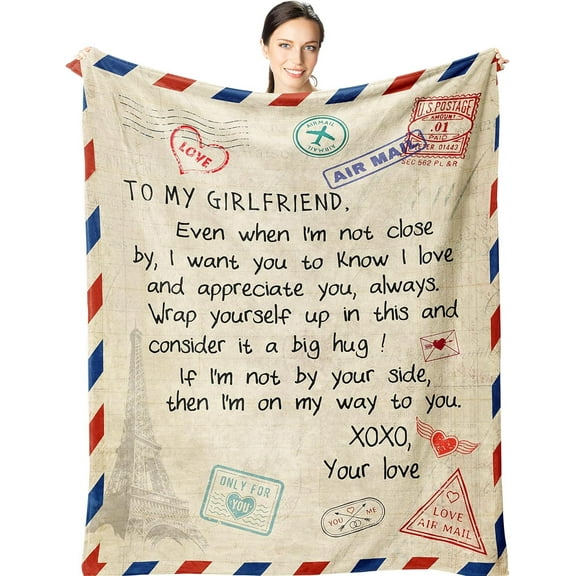 DAJU Gifts for Girlfriend Blanket Birthday Gift from Boyfriend Romantic Gifts for Her Valentine's Day for Her Girlfriend Anniversary Present GF Birthday Graduation Gift Ideas(50*60inch)
