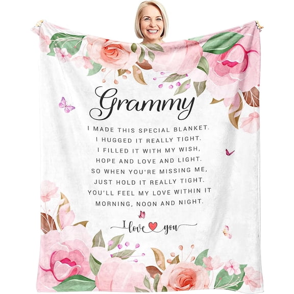 DAJU Grammy Birthday Gift Grammy Gifts for Grandma Grammy Gifts from Grandren Birthday Gifts for Grammy from Grandkids Best Grammy Birthday Gifts Throw Blanket(60*80inch)