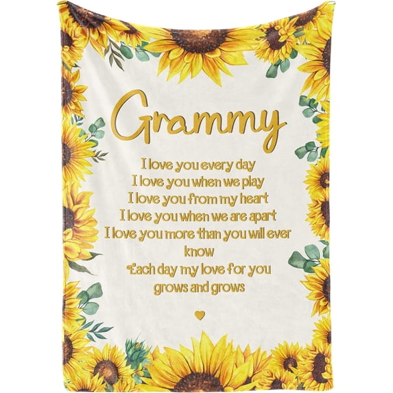 DAJU Grammy Throw Blanket Grammy Gifts Flannel Blankets Gift for Grammy on Mother''s Day Birthday and Christmas(40*50inch)