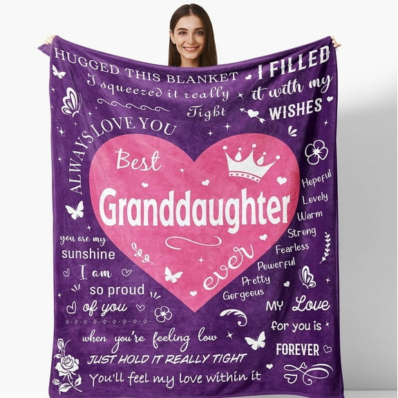 DAJU Granddaughter Gifts Granddaughter Gifts from Grandma Graduation Gifts for Granddaughter to My Granddaughter Blanket Birthday Gifts for Granddaughters Granddaughter Gift Ideas(30*40inch)