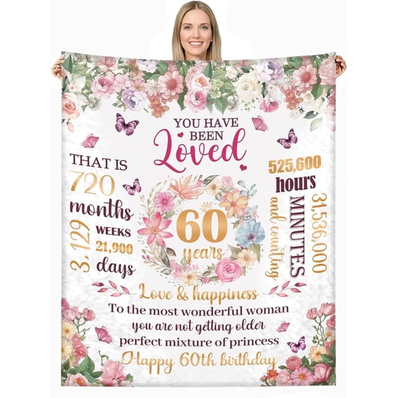 DAJU Happy Birthday Blanket Birthday Gifts for Women Happy Birthday to You Soft Throw Blanket Happy Birthday Gifts for Women Women Girl Birthday Gift Ideas Womens Birthday Gifts Size(50*60inch)