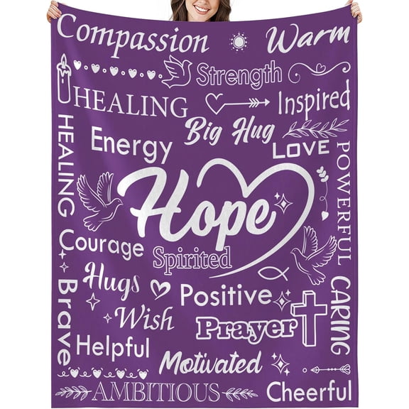 DAJU Inspirational Gifts for Women Blanket Healing Spiritual Encouragement Gifts Breast Cancer Care Thinking of You Gifts for Women Blanket(30*40inch)
