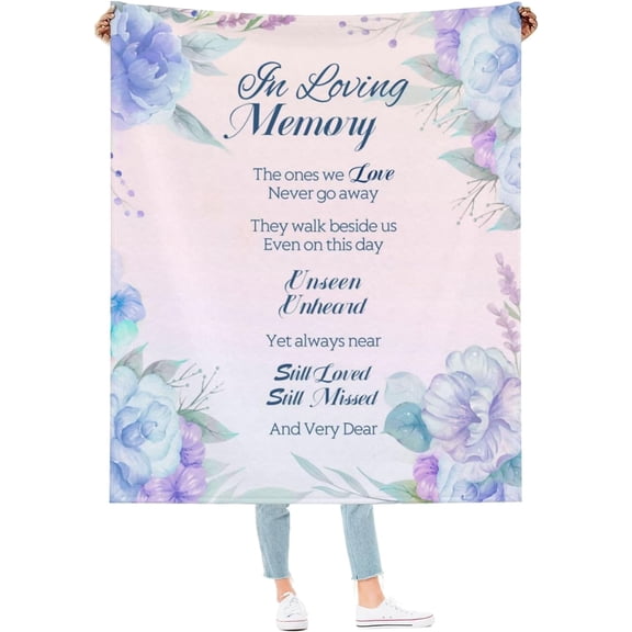 DAJU Memorial Blanket Memorial Gifts for Loss of Mom Sympathy Blanket Bereavement Gifts for Loss of Father Rememberance Condolences Gift(30*40inch)