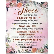 DAJU Niece Gifts from Auntie Niece Blanket to My Niece Gifts from Aunt Niece Gifts Gifts for Niece Happy Birthday for Niece Adult Gifts(30*40inch)