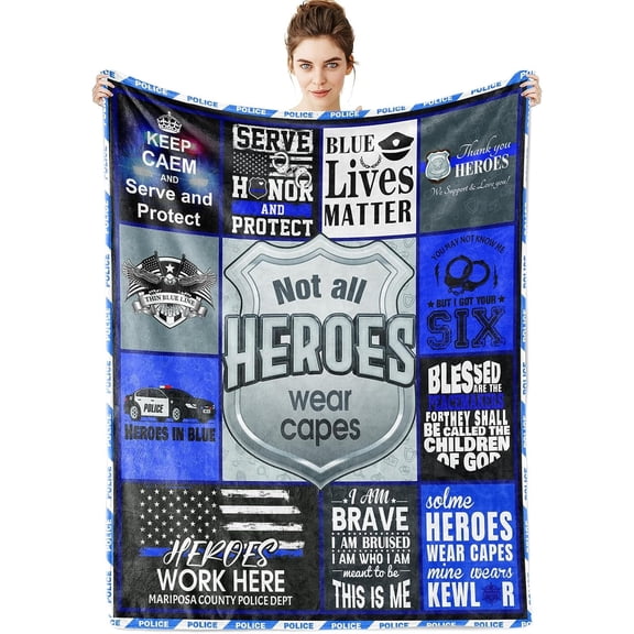 DAJU Police Gifts for Women/Men Blanket Flannel Soft and Comfortable Anti static Bed Sofa Blanket(40*50inch)