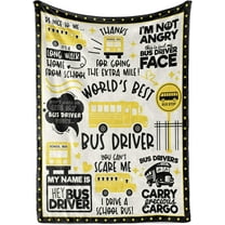 DAJU School Bus Driver Throw Blanket Flannel Blankets for School Bus Driver School Bus Driver Gifts on Christmas Birthday Thanksgiving(30*40inch)